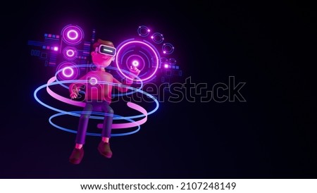 Metaverse technology future concept. VR virtual digital reality cyber metaverse simulation Innovation connection global blockchain experiences network futuristic. 3d rendering.
