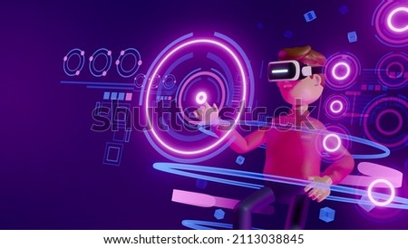 Metaverse technology future concept. VR virtual digital reality cyber metaverse simulation Innovation connection global blockchain experiences network futuristic. 3d rendering.