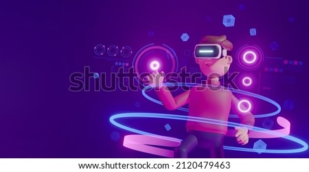 Metaverse technology future concept. VR virtual digital reality cyber metaverse simulation Innovation connection global blockchain experiences network futuristic. 3d rendering.