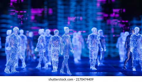 Metaverse virtual reality futuristic web3 internet avatar augmented reality technology, virtual worlds, simulation, platform, nft, defi decentralized finance 3d illustration - Powered by Shutterstock