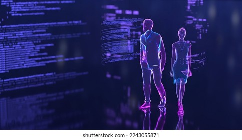 Metaverse virtual reality futuristic web3 internet avatar augmented reality technology, virtual worlds, simulation, platform, nft, defi decentralized finance. 3d illustration - Powered by Shutterstock