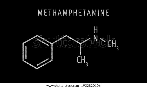 Methamphetamine Nmethylamphetamine Molecular Structure Symbol Sketch ...