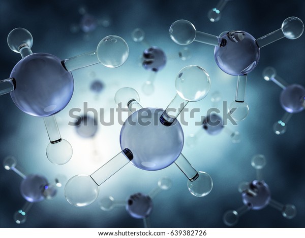 Methane Molecule Image 3d Rendering Stock Illustration 639382726
