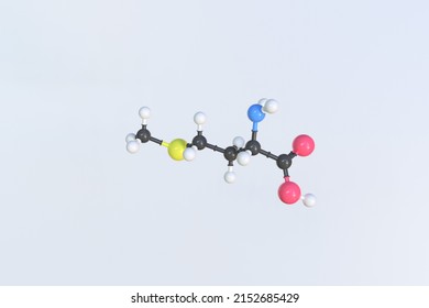 Methionine Molecule, Scientific Molecular Model, Looping 3d Animation