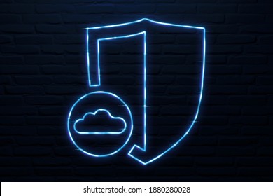 Methods of providing cloud security include firewalls, penetration testing, obfuscation, tokenization, virtual private networks (VPN), and avoiding public internet connections , 3d neon style