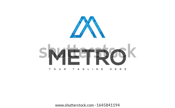 Metro Letter By Logo Design Stock Illustration 1645841194 | Shutterstock