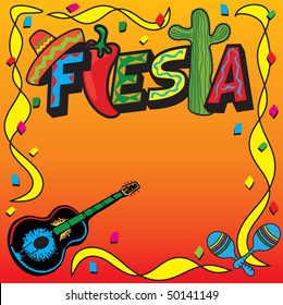 Mexican Fiesta Party Invitation With Room For Your Type