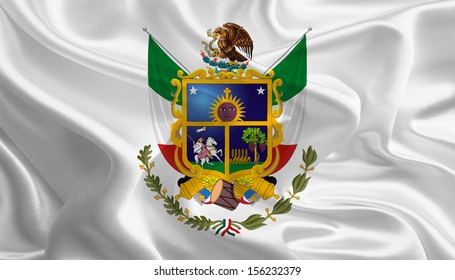 3d Flag Queretaro Mexico 3d Illustration Stock Illustration 601434062