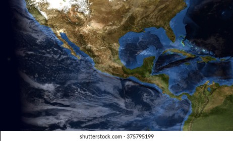 Mexico Area Map Composite (Elements of this image furnished by NASA)