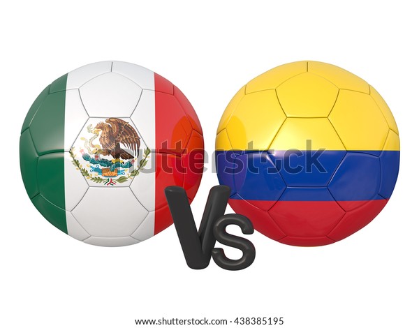 Mexico Colombia Soccer Game 3d Illustration Stock Illustration 438385195 - Shutterstock