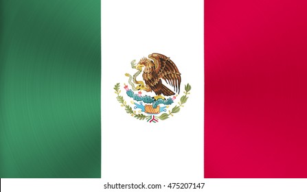 Mexico Country Flag Aluminium Texture Background Stock Illustration ...