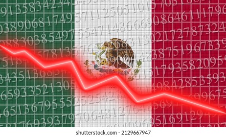 Mexico Flag Economic Finance Growth Progress Stock Illustration ...