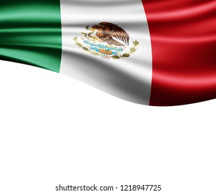 Mexico Flag Silk White Background3d Illustration Stock Illustration ...