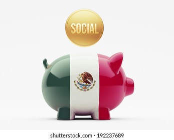 Mexico  High Resolution Social Concept