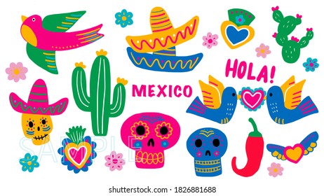 Vector Set Colorful Cartoon Objects Icons Stock Vector (Royalty Free ...