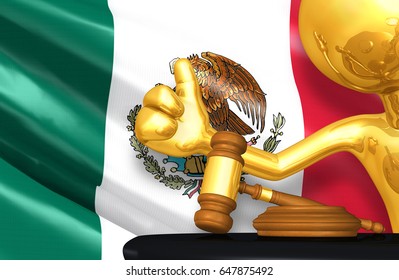 Mexico Law Concept Original 3d Character Stock Illustration 647891083