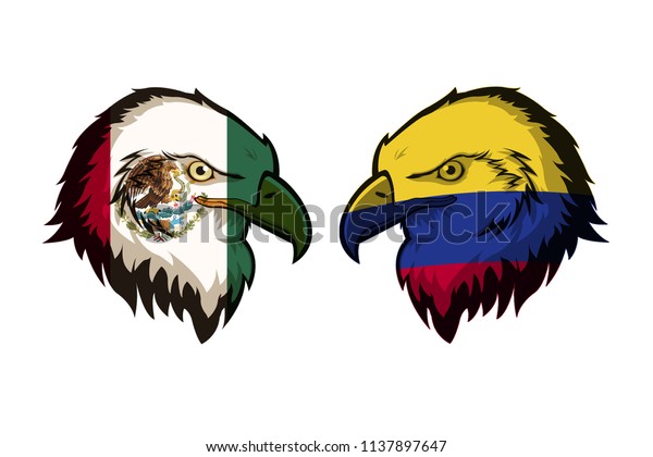 Mexico Vs Colombia Stock Illustration 1137897647