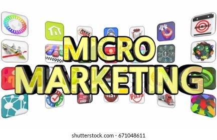 Micro Marketing Apps Programs 3d Illustration