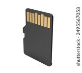   Micro SD Card  3d illustration isolated on white background