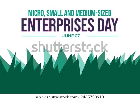 Micro-, Small and Medium-sized Enterprises Day wallpaper 27 June with white background illustration