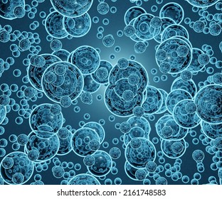 Microbubble Can Assist With Localized Drug Delivery  3d Rendering