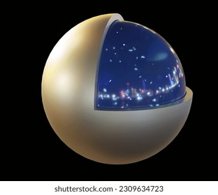 Microcapsule is tiny capsule containing adhesive or a medicine that is released when the capsule is broken, melted, or dissolved 3d rendering