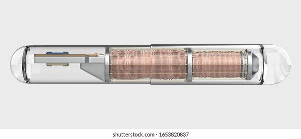 Microchip For Internal Use Isolated On Background. 3d Rendering - Illustration