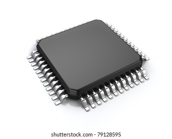 Microchip Isolated On White Background