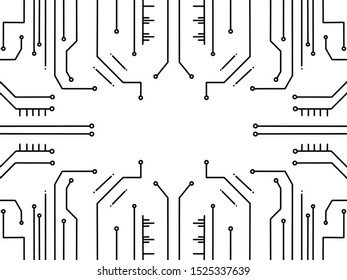 Microchip Line Technology Symbol Abstract Background Stock Vector ...