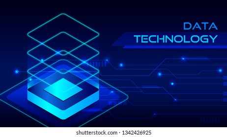 Microchip technology on circuit background.