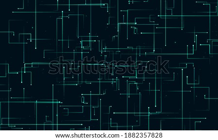 Microcircuit digital lines abstract background.