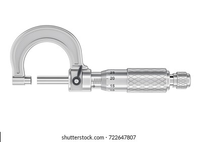 Micrometer, 3D rendering isolated on white background