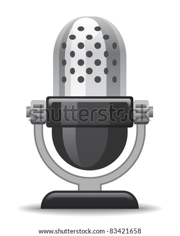 microphone icon for website, presentation or application design