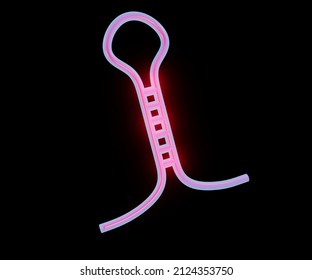 MicroRNA Or MiRNA Is A Small Single-stranded Non-coding RNA Molecule That Functions In RNA Silencing And Post-transcriptional Regulation Of Gene Expression. 3d Rendering