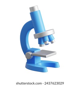 Microscope 3D Icon. Scientific Research and Medical Diagnosis. 3D object on a white background - Powered by Shutterstock