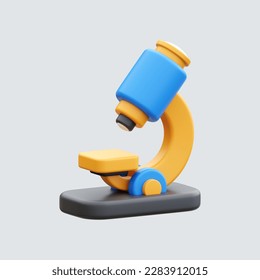 microscope 3d illustration icon isolated