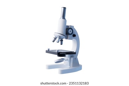 Microscope and biology research concept  3d rendering  Digital drawing 