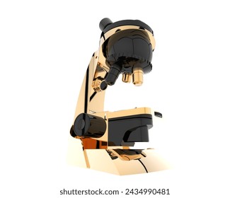 Microscope isolated on background. 3d rendering - illustration