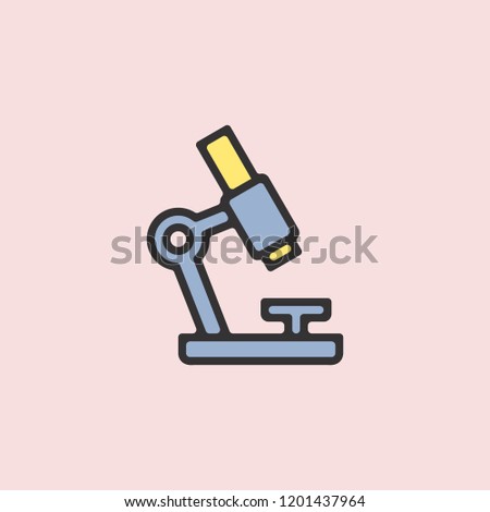 microscope outline icon . Element of color education for mobile concept and web apps illustration. Thin line icon for website design and development, app development