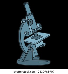 Microscope Perfect for educational content, science infographics, online courses, and learning materials for students and teachers. Flat and minimal design with a playful and clean aesthetic.