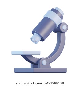 Microscope Tool 3D Icon Illustration