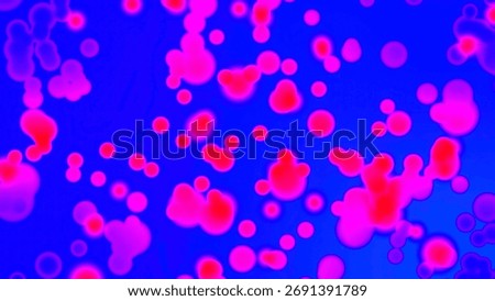Microscopic bacteria cells multiplying in pink and blue liquid