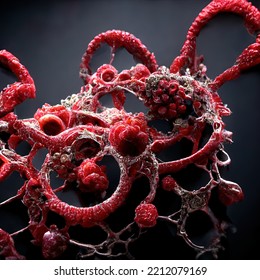 Microscopic View Of Cells, Inside Human Body, Cells Or Viruses Concept