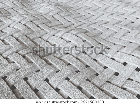 A microscopic view of a simple woven textile - 3D render