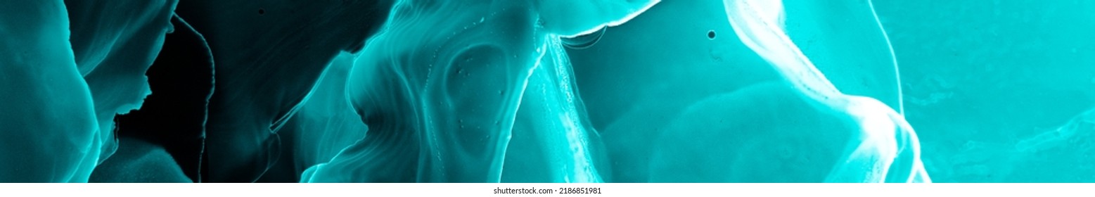 Microscopic Watercolor. Geodesy Splash With Universe Effect. Creative Artwork. Macro Human Bone Scan. Turquoise Biochemistry Pattern. Black Microscope Smoke. Blue Microscopic Watercolor.