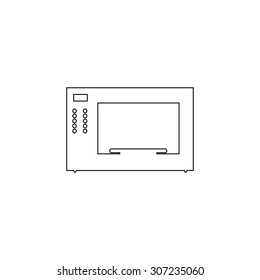 Microwave Oven Outline Black Simple Symbol Stock Illustration 307235060 ...