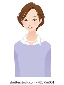 女性 50代 日本人 のイラスト素材 画像 ベクター画像 Shutterstock