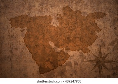 Middle East Map On A Old Vintage Crack Paper Background