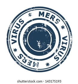 Middle East Respiratory Syndrome Coronavirus, MERS, Isolated On A White Background.