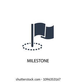Milestone icon. Simple element illustration. Milestone symbol design from Project management collection. Can be used for web and mobile.